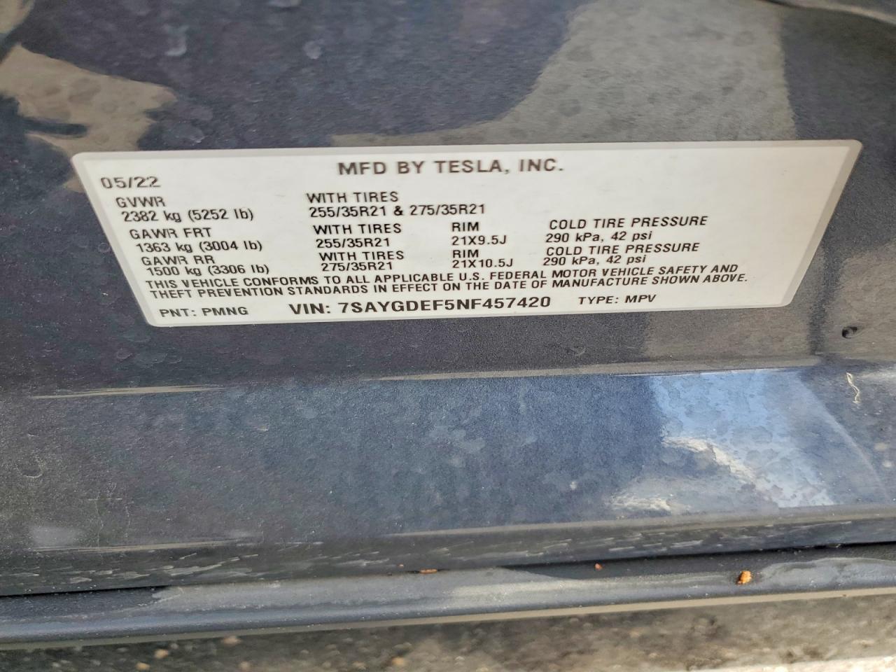 2022 TESLA MODEL Y