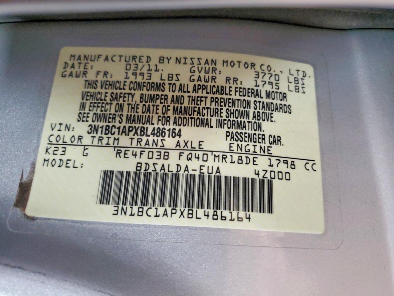 2011 NISSAN VERSA