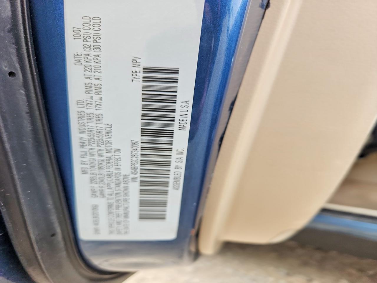 2008 SUBARU Outback