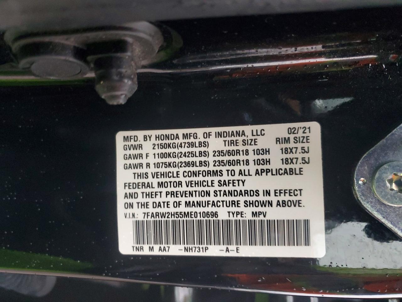 2021 HONDA CR-V