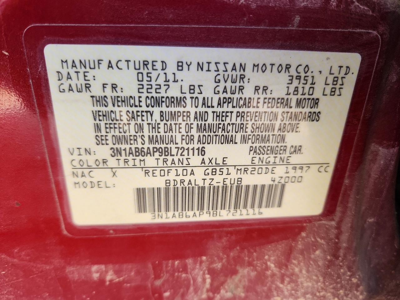 2011 NISSAN SENTRA