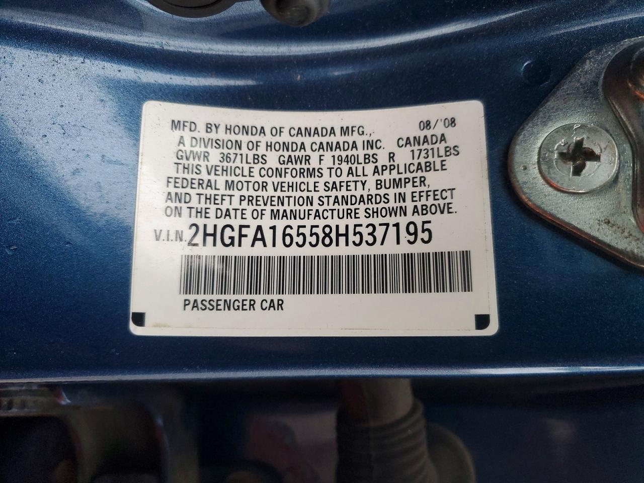 2008 HONDA CIVIC