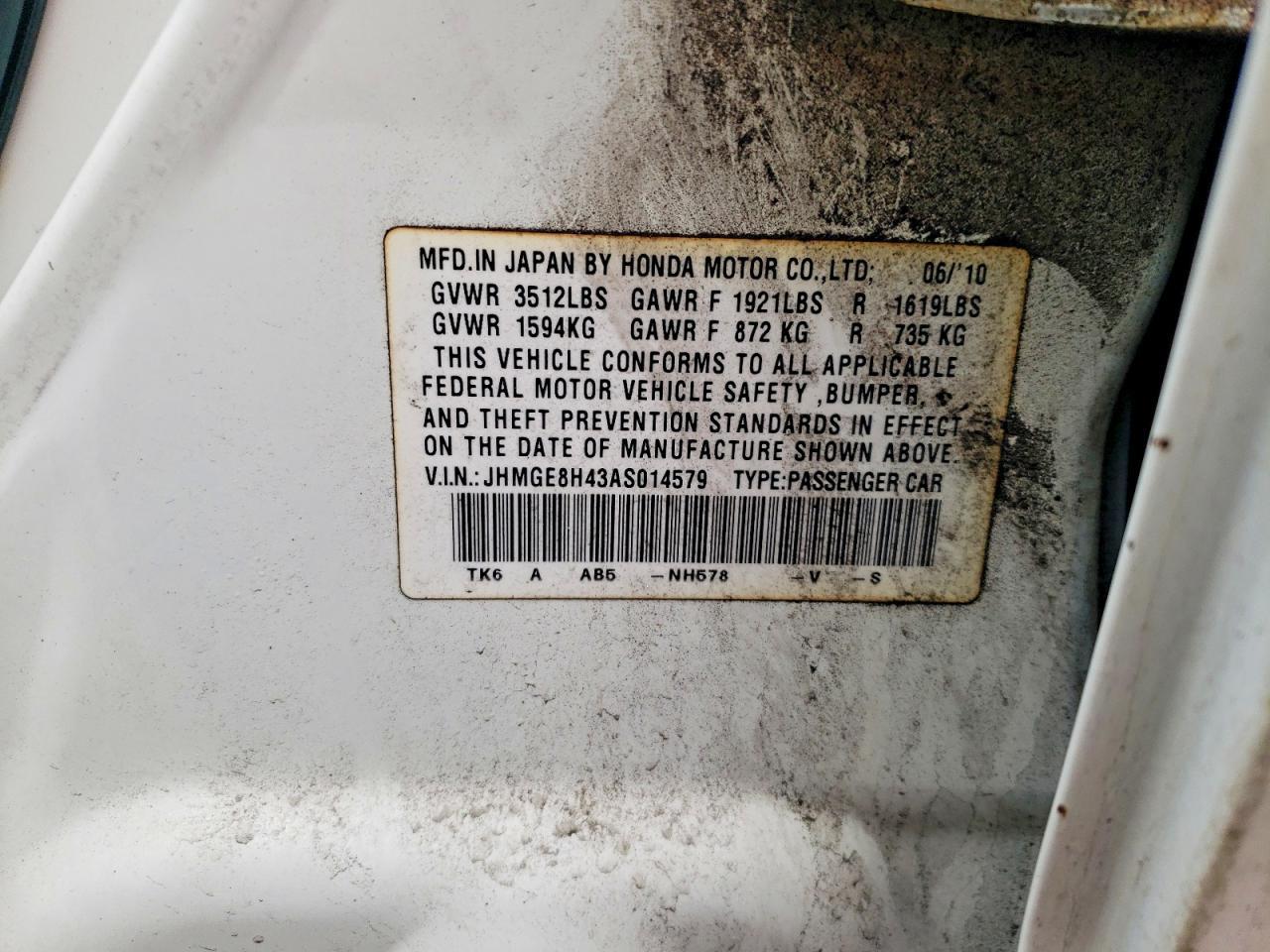 2010 HONDA FIT
