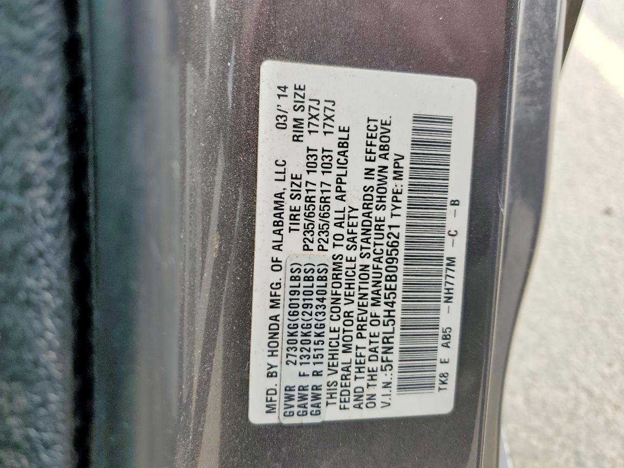 2014 HONDA ODYSSEY