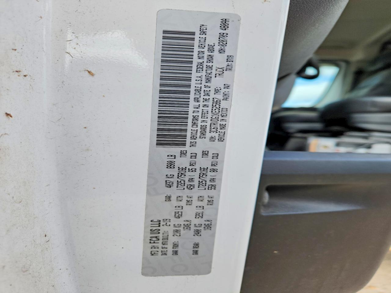 2019 RAM ProMaster 2500