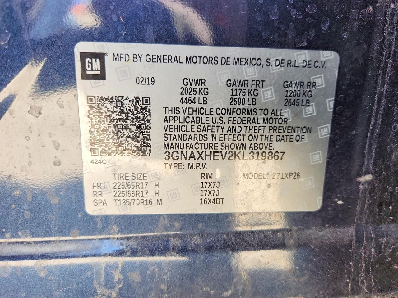 2019 CHEVROLET EQUINOX
