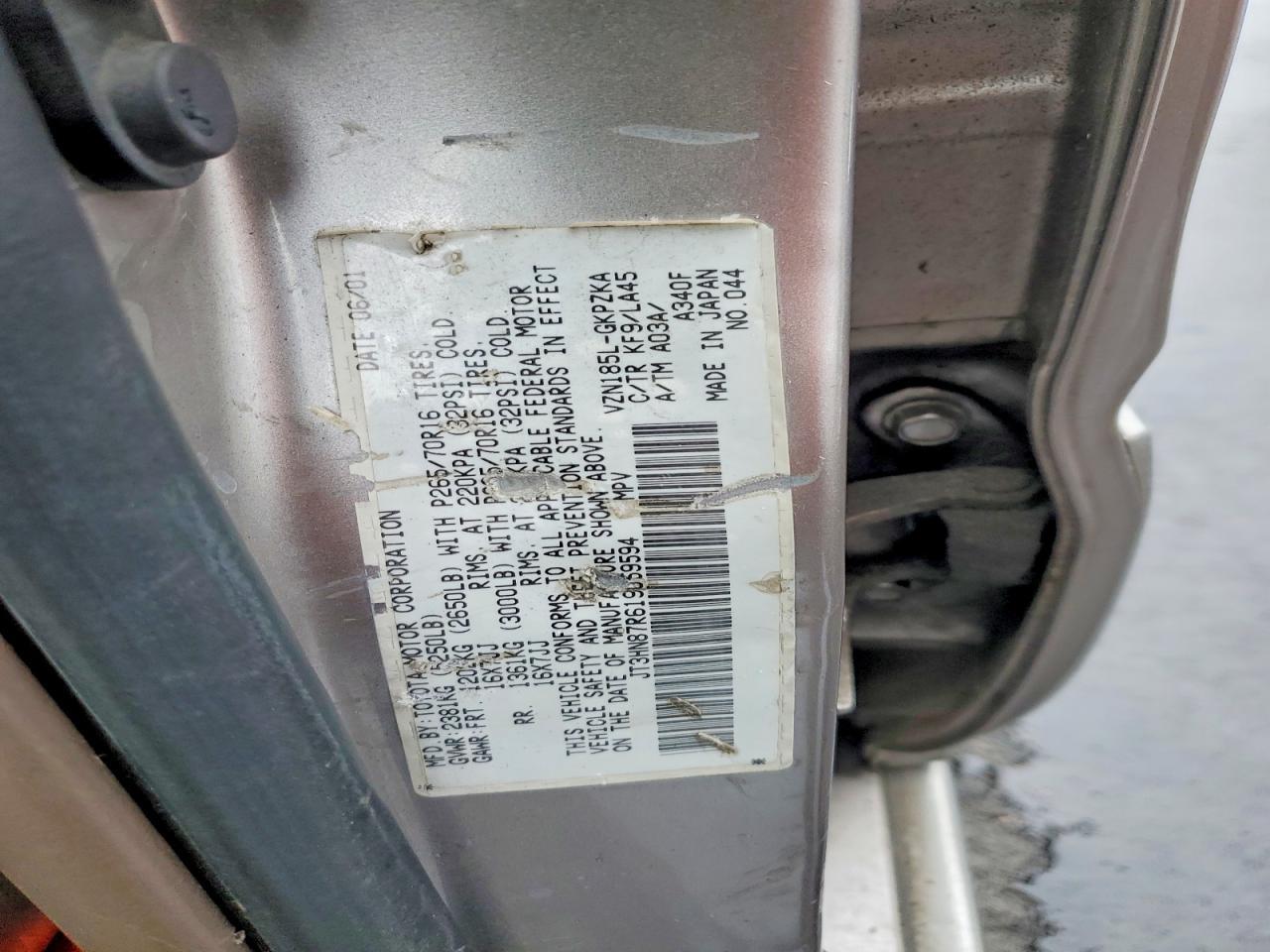 2001 TOYOTA 4Runner