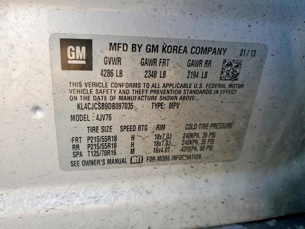 2013 BUICK ENCORE