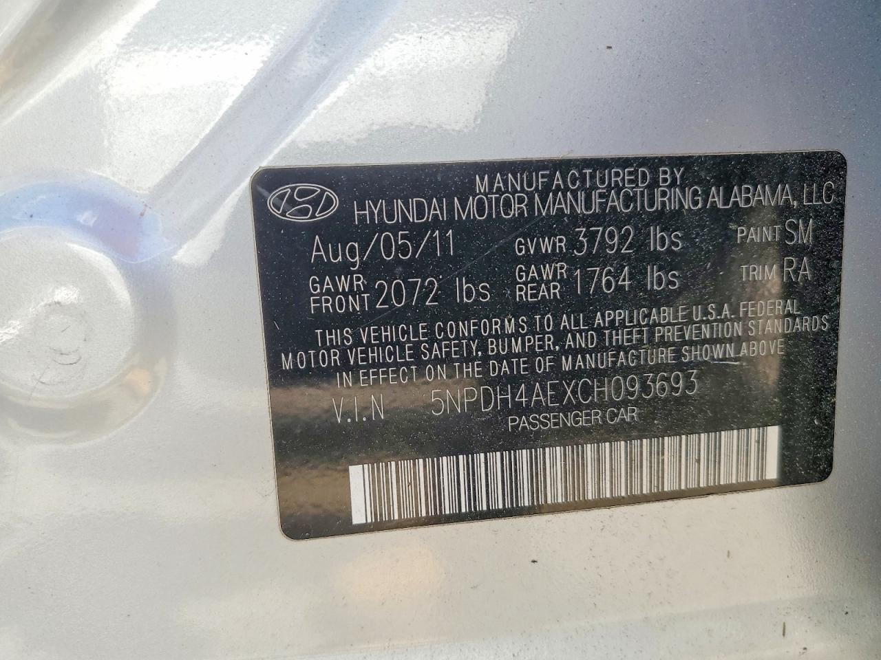 2011 HYUNDAI ELANTRA
