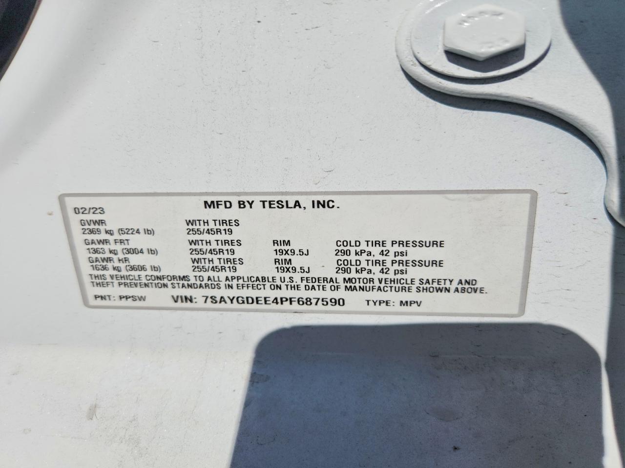 2023 TESLA MODEL Y