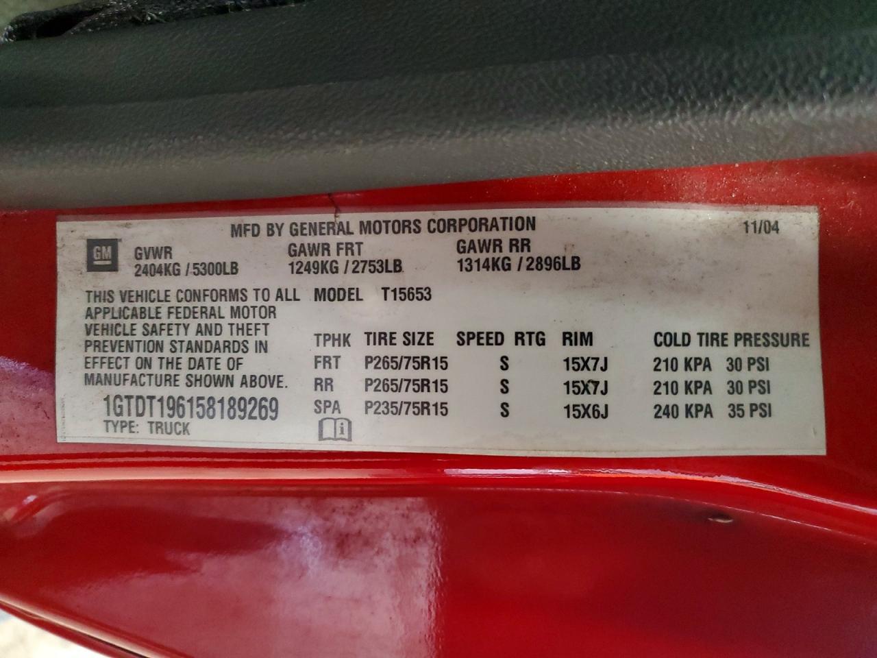 2005 GMC CANYON