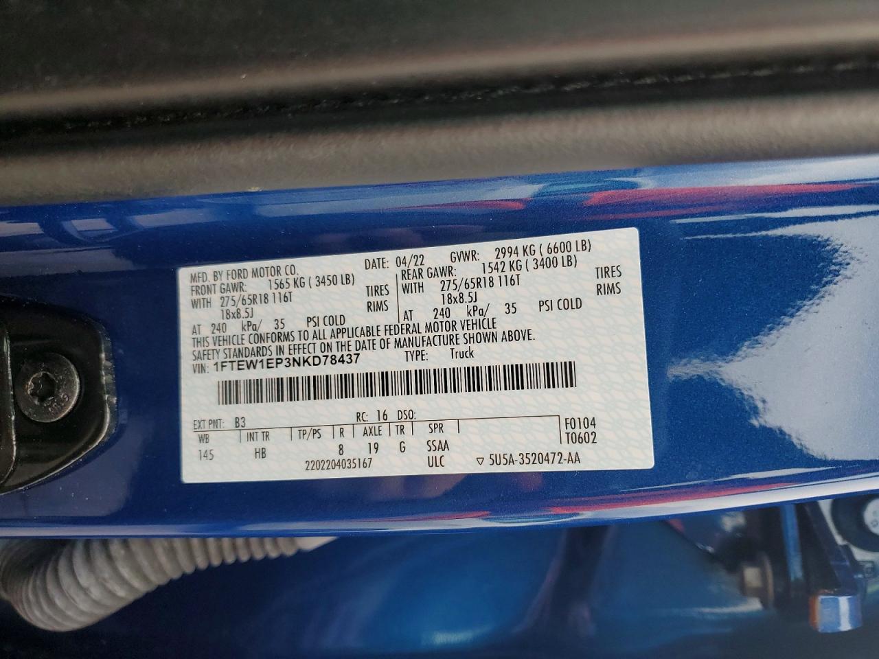 2022 FORD F-150