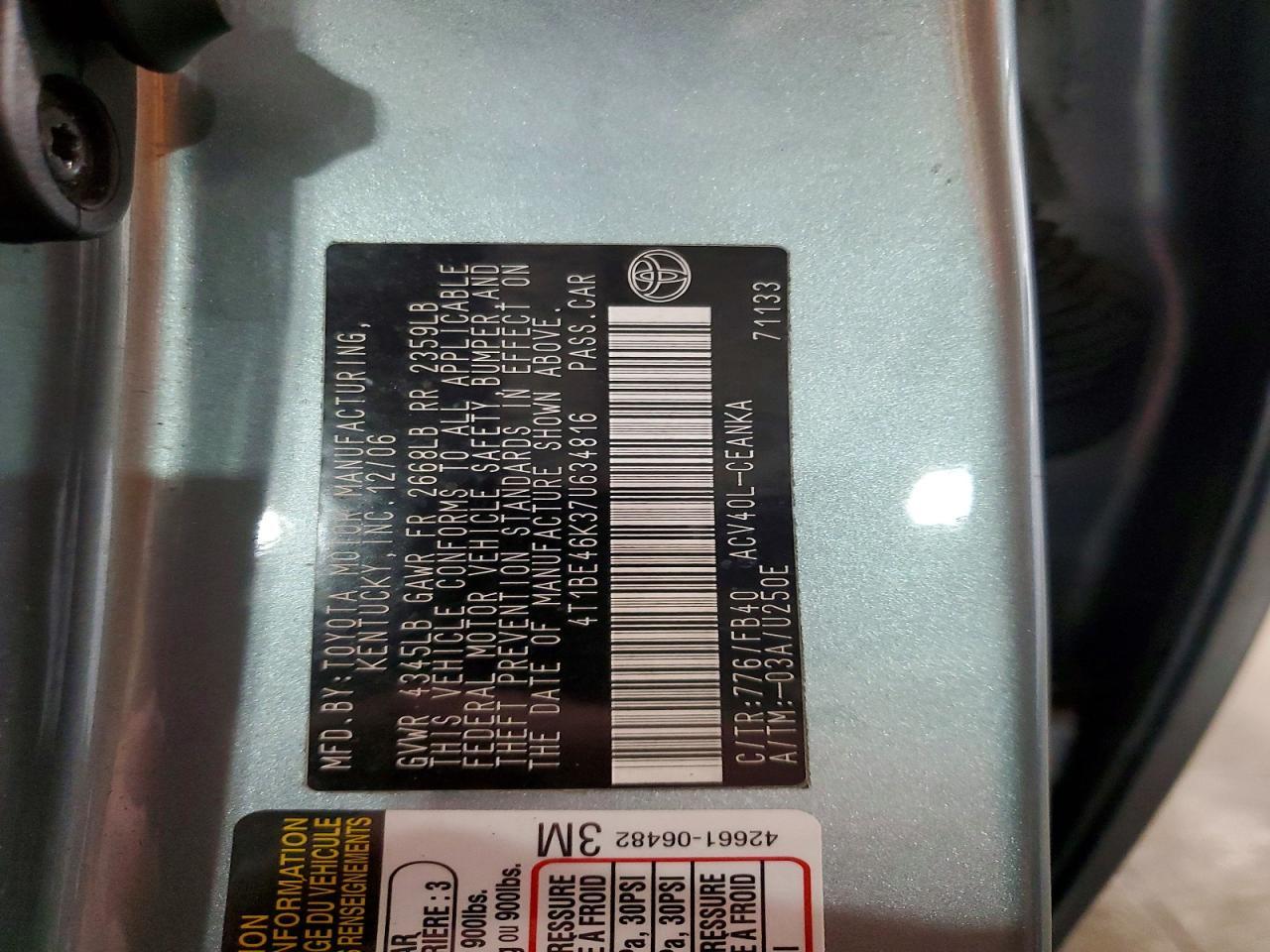 2007 TOYOTA CAMRY