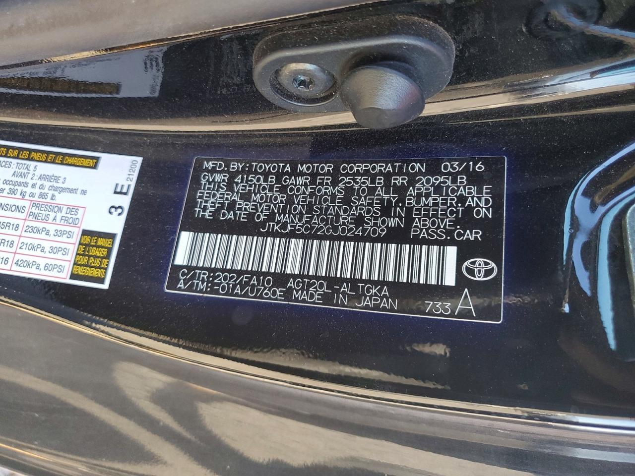 2016 SCION TC