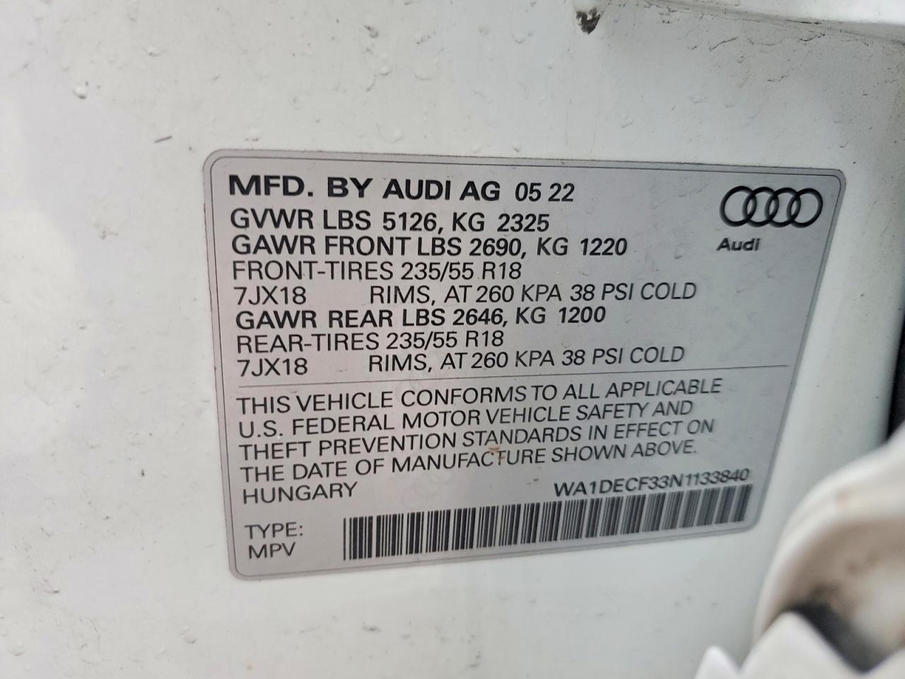 2022 AUDI Q3