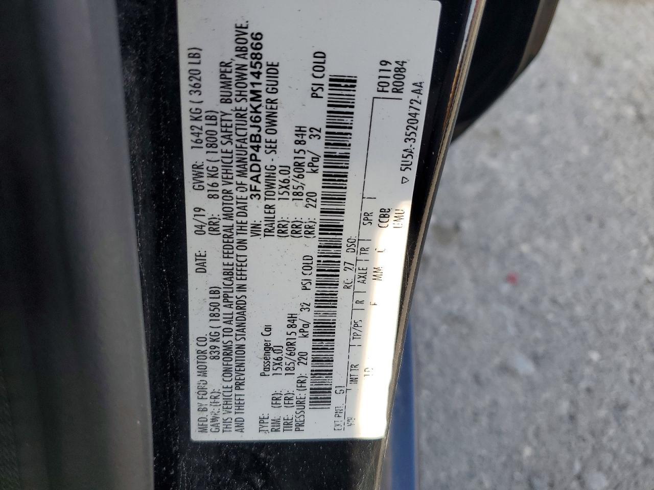 2019 FORD Fiesta