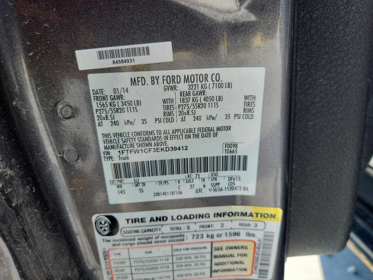 2014 FORD F-150 Lightning