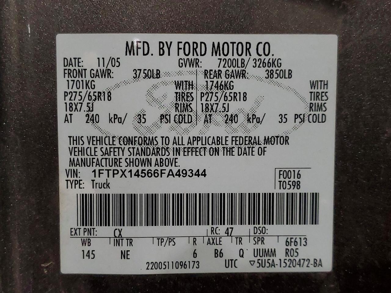 2006 FORD F-150 Lightning