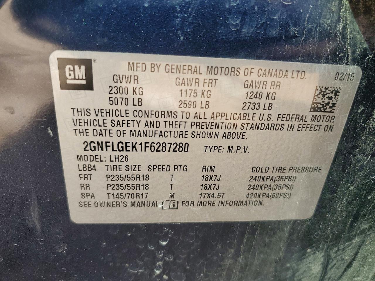 2015 CHEVROLET EQUINOX
