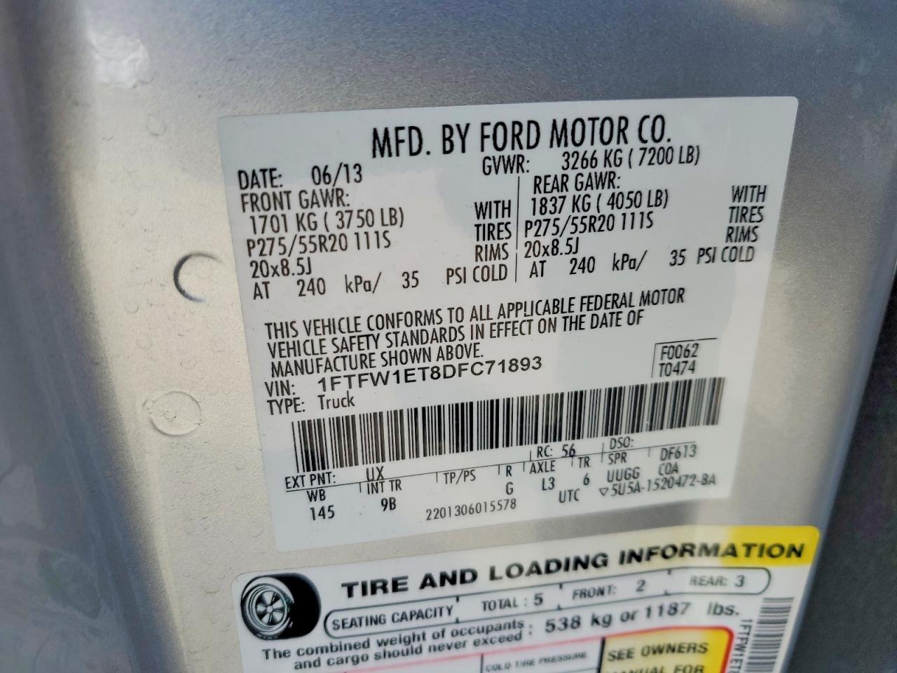 2013 FORD F-150 Lightning