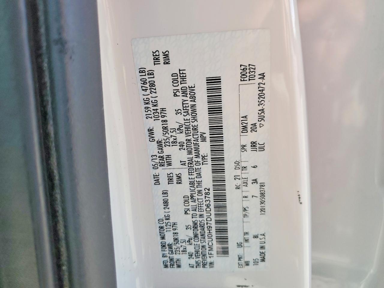 2013 FORD ESCAPE