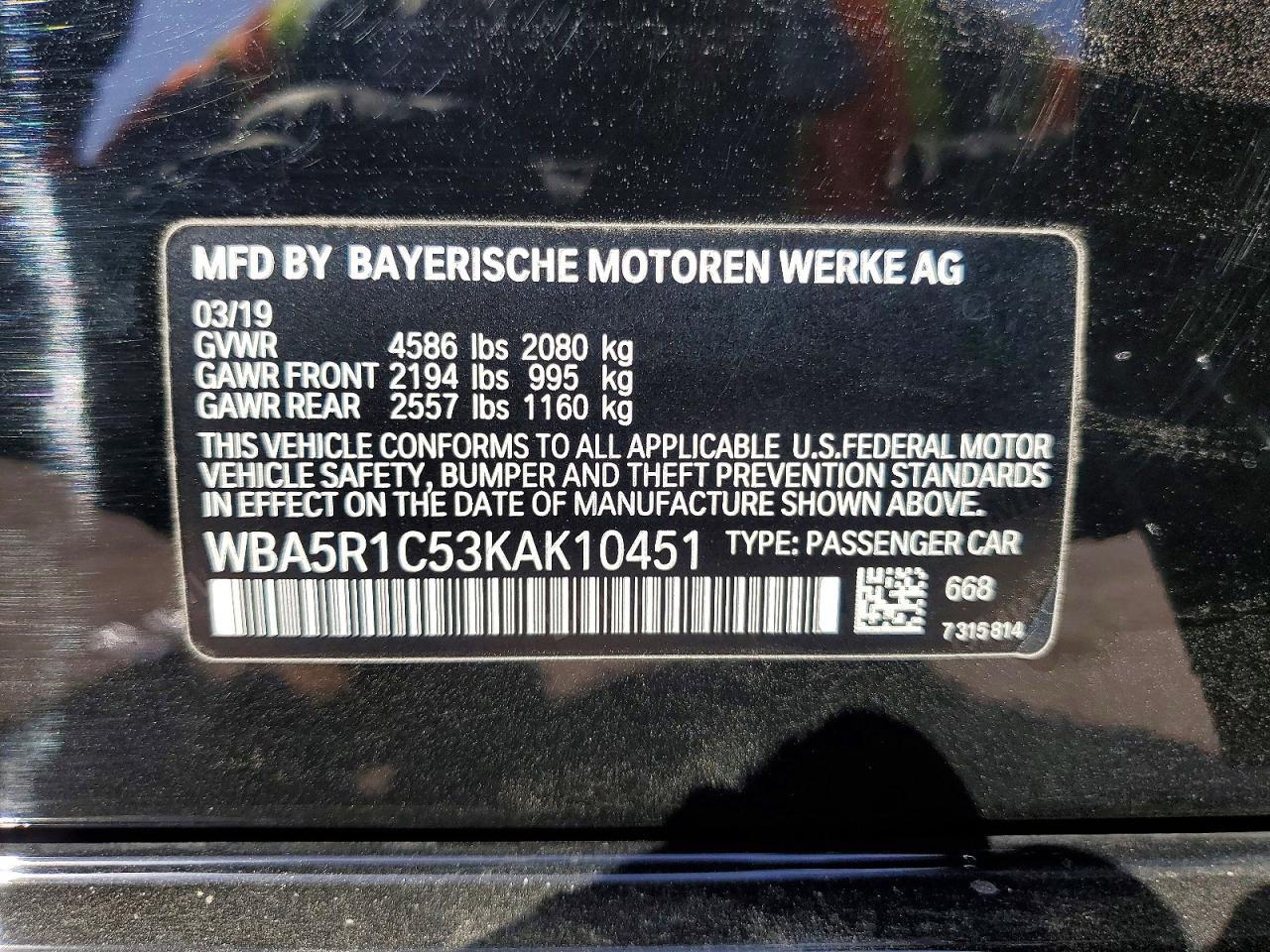 2019 BMW 3 SERIES