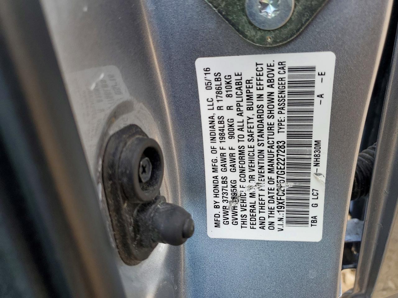 2016 HONDA CIVIC