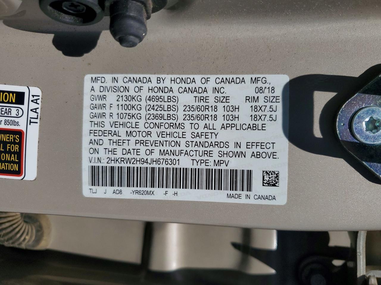 2018 HONDA CR-V