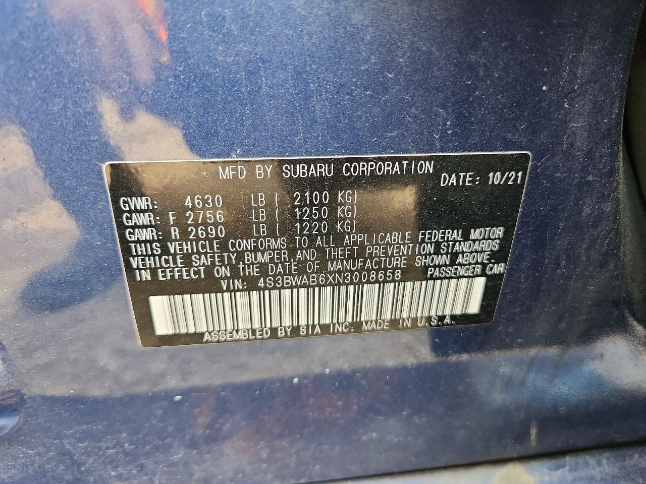 2022 SUBARU Legacy