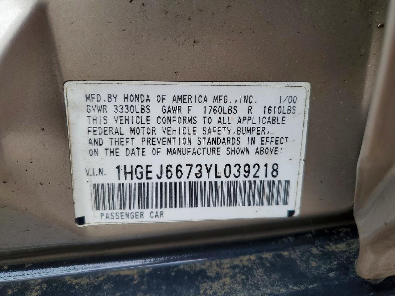 2000 HONDA CIVIC