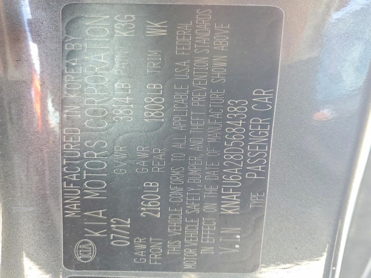 2013 KIA FORTE