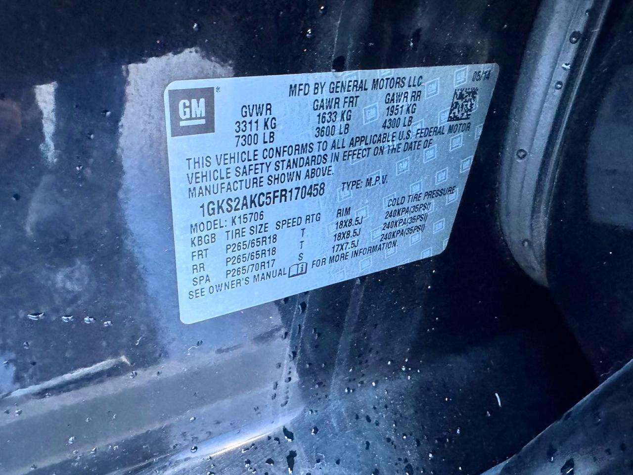 2015 GMC Yukon