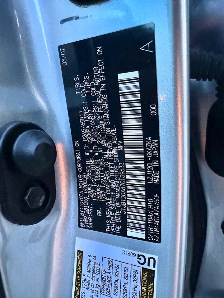 2007 LEXUS Gx 470