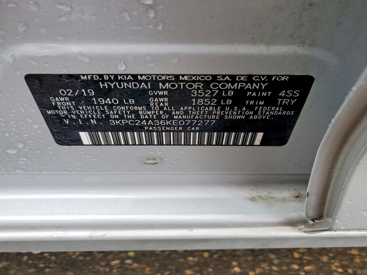 2019 HYUNDAI ACCENT
