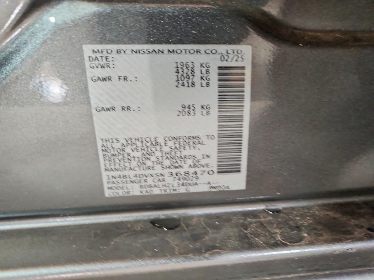 2025 NISSAN ALTIMA