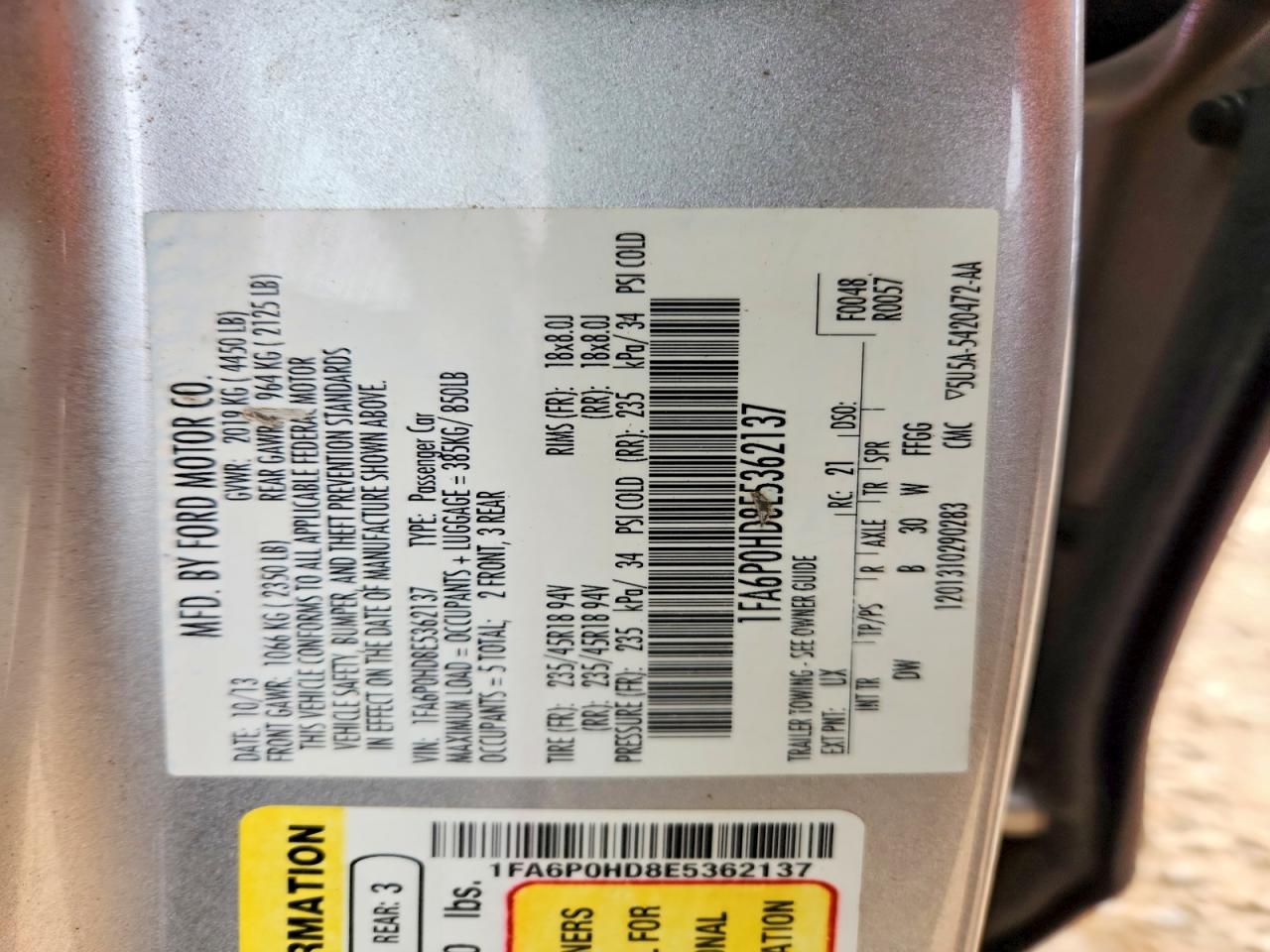 2014 FORD FUSION
