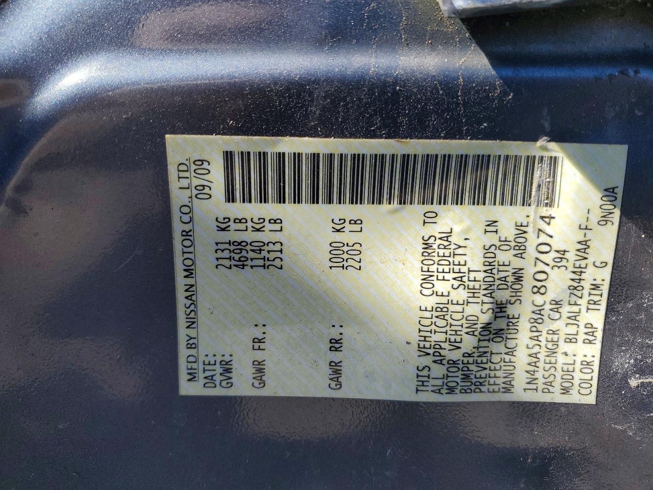 2010 NISSAN Maxima