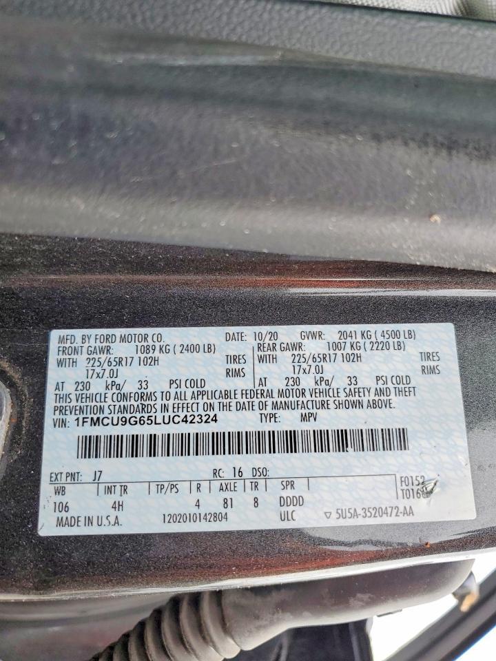 2020 FORD ESCAPE