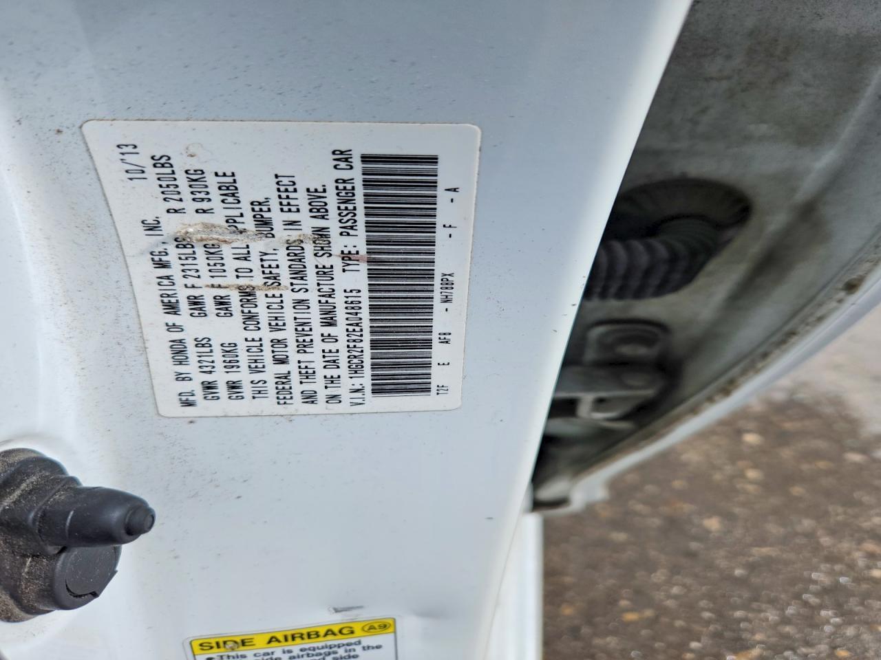 2014 HONDA ACCORD