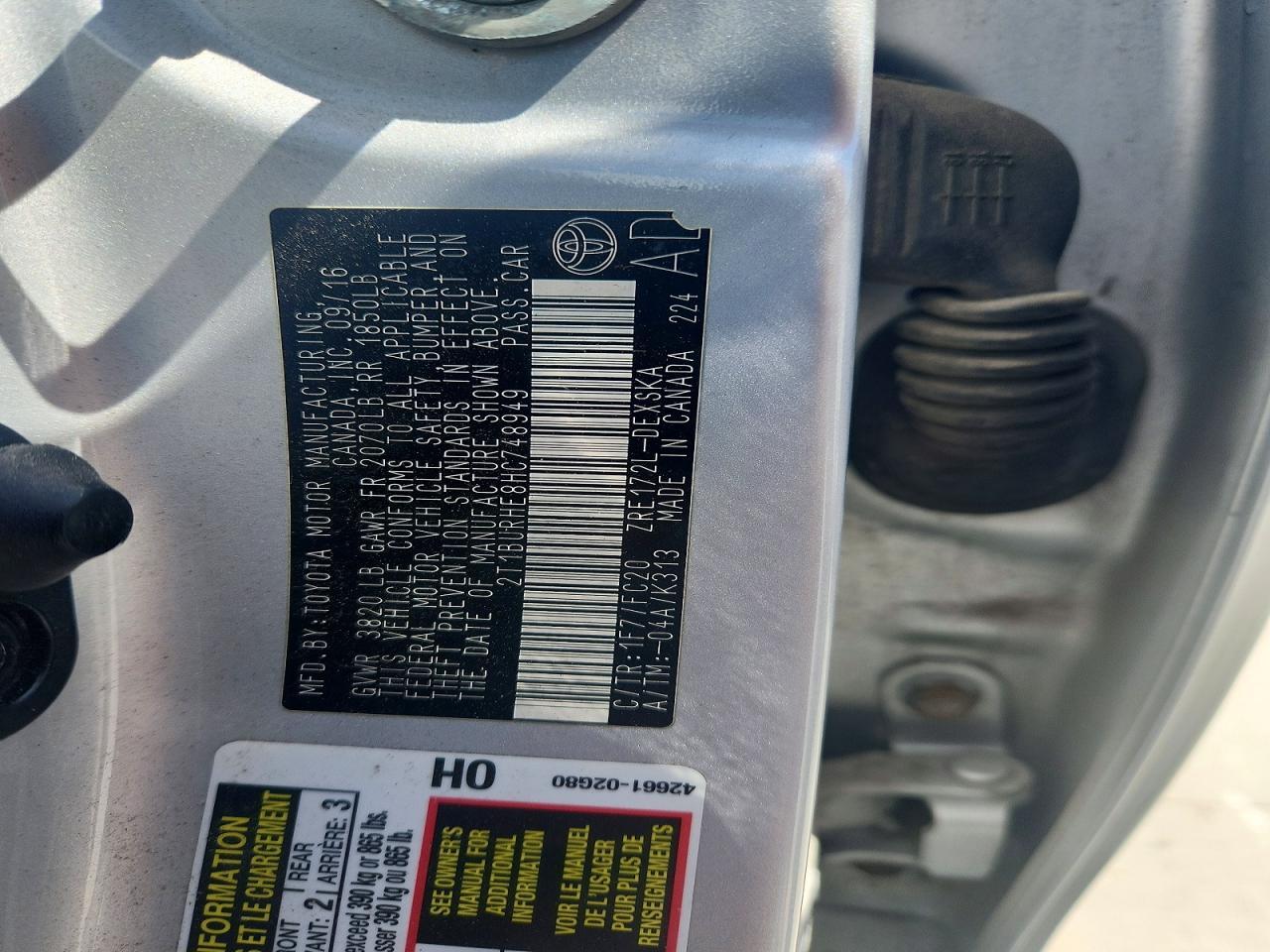 2017 TOYOTA COROLLA