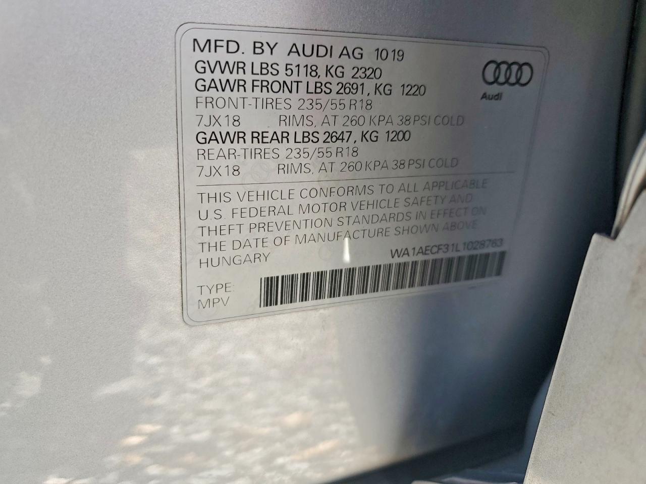 2020 AUDI Q3