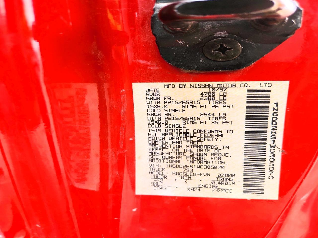 1998 NISSAN Frontier