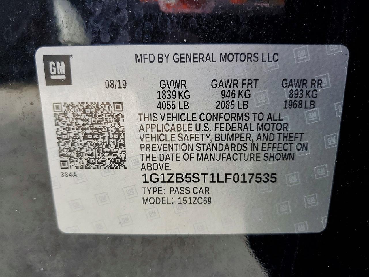 2020 CHEVROLET MALIBU