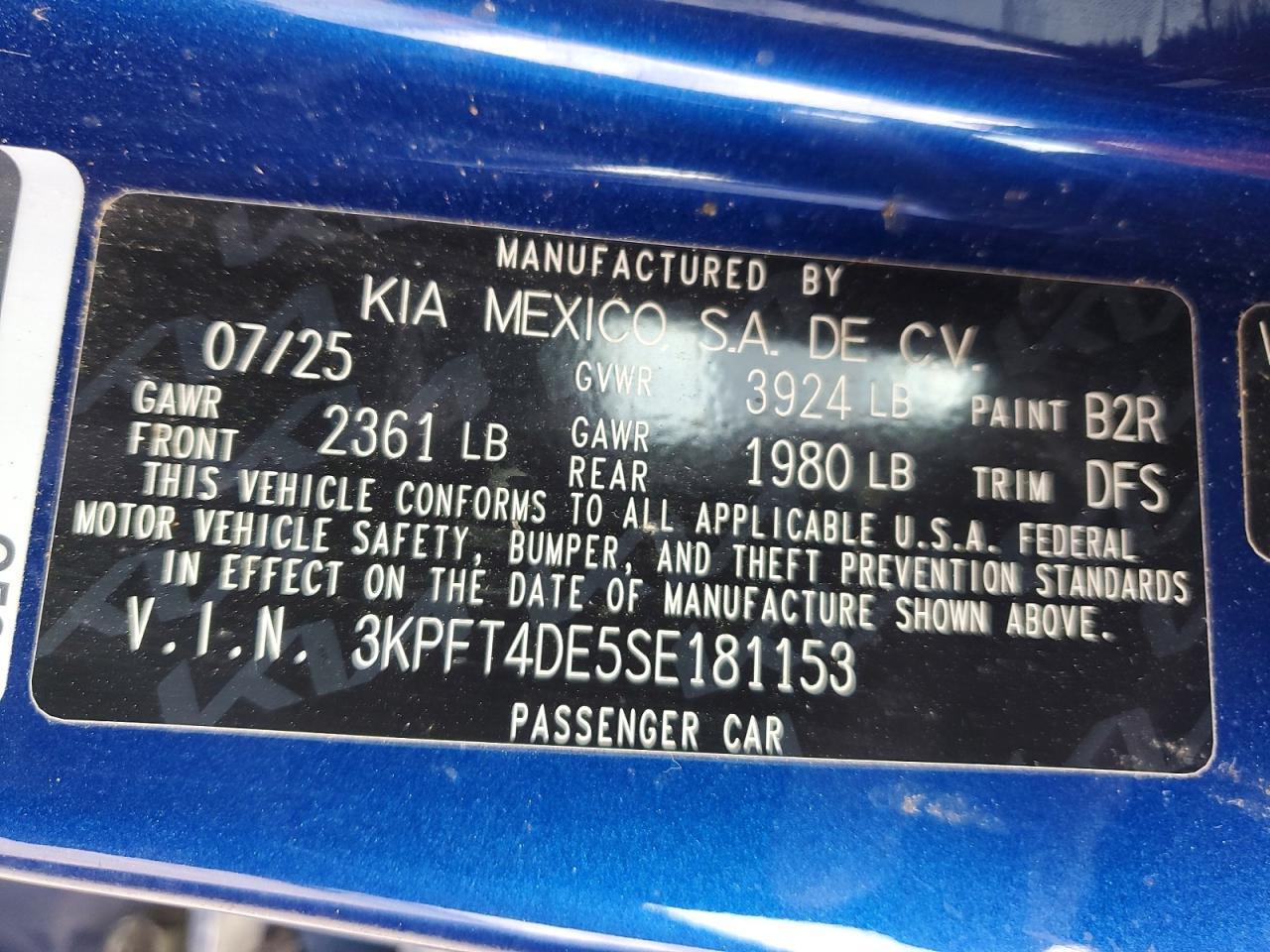 2025 KIA K4
