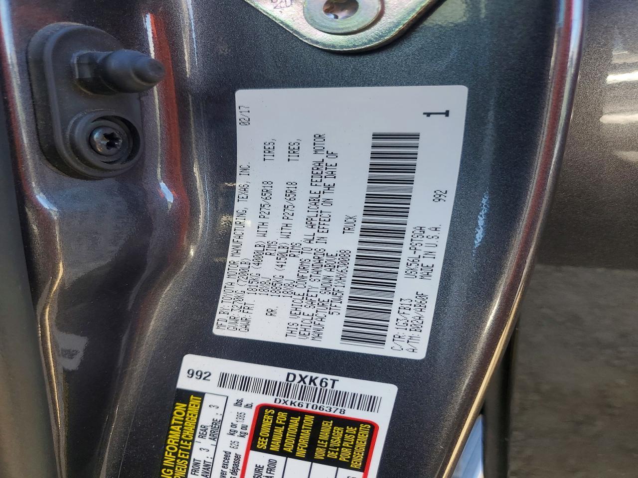 2017 TOYOTA TUNDRA