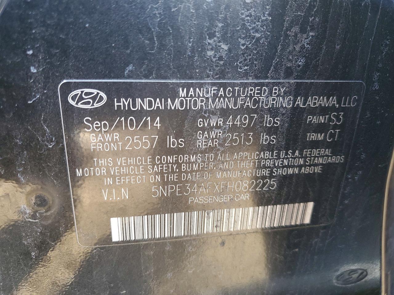 2015 HYUNDAI SONATA