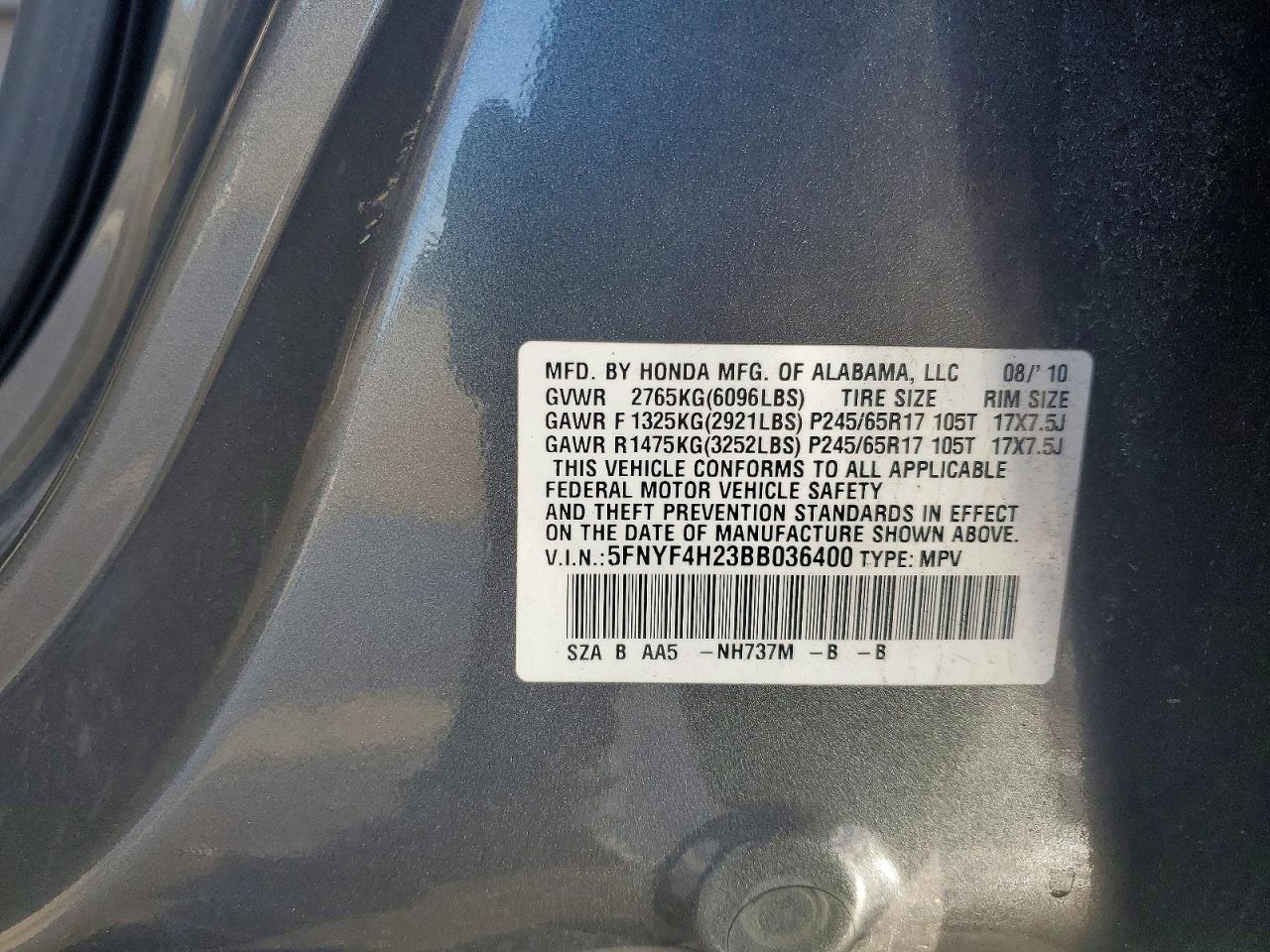 2011 HONDA PILOT