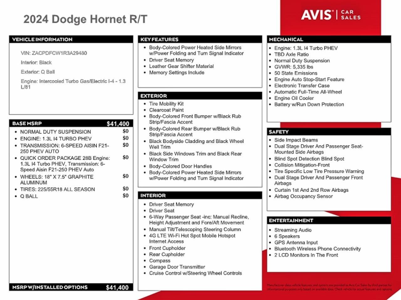 2024 DODGE Hornet