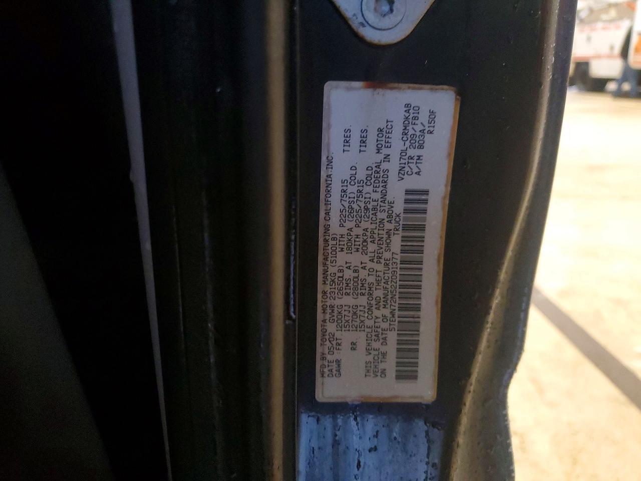 2002 TOYOTA TACOMA