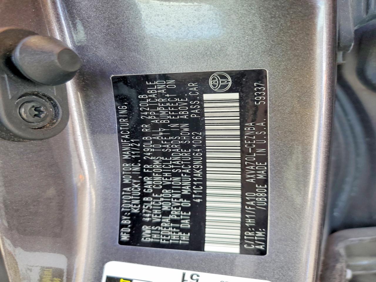 2022 TOYOTA CAMRY